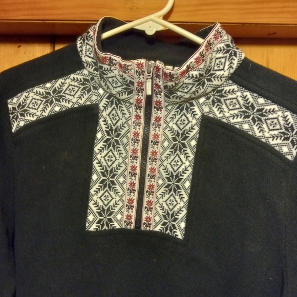 LL Bean Navy Blue Long sleeve Wool Sweater Size P Med - Picture 2 of 7